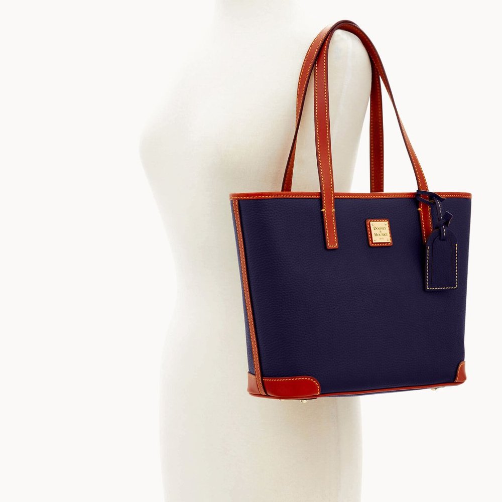 Dooney Bourke Orange Charleston Pebble Grain Leather Tote - Picture 6 of 6